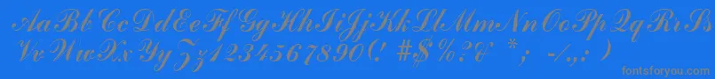 ArenskiRegular Font – Gray Fonts on Blue Background