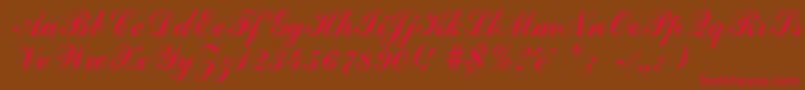 ArenskiRegular Font – Red Fonts on Brown Background