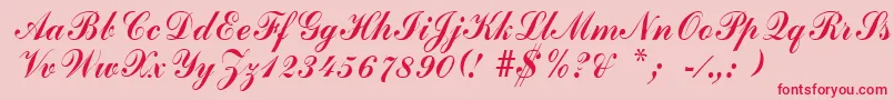 ArenskiRegular Font – Red Fonts on Pink Background