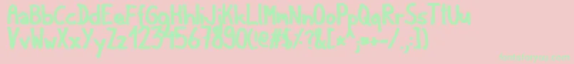 Gfmatildanormal Font – Green Fonts on Pink Background