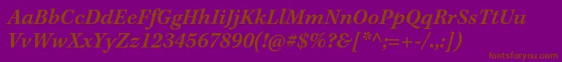 KeplerstdSemibolditcapt Font – Brown Fonts on Purple Background