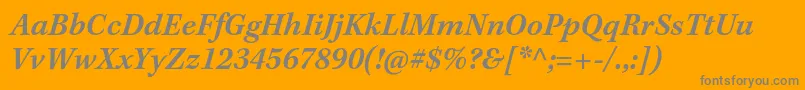 KeplerstdSemibolditcapt Font – Gray Fonts on Orange Background