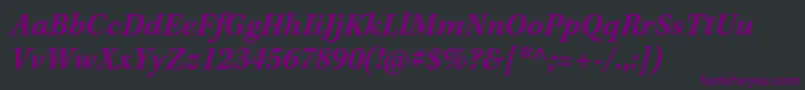 KeplerstdSemibolditcapt Font – Purple Fonts on Black Background