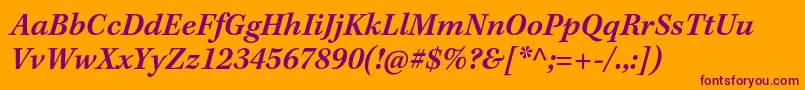 KeplerstdSemibolditcapt Font – Purple Fonts on Orange Background