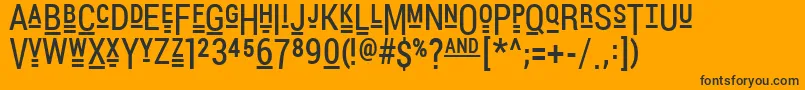 PocketThrilledFp Font – Black Fonts on Orange Background