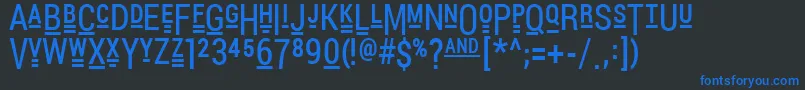 Шрифт PocketThrilledFp – синие шрифты на чёрном фоне