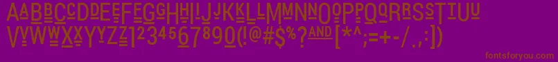 Шрифт PocketThrilledFp – коричневые шрифты на фиолетовом фоне