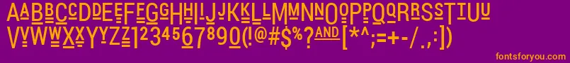Шрифт PocketThrilledFp – оранжевые шрифты на фиолетовом фоне