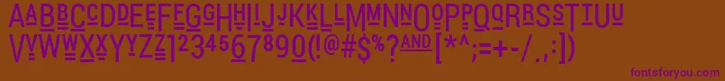 Шрифт PocketThrilledFp – фиолетовые шрифты на коричневом фоне