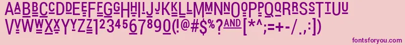 Шрифт PocketThrilledFp – фиолетовые шрифты на розовом фоне