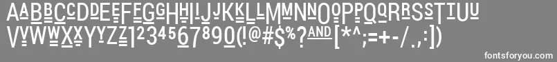 PocketThrilledFp Font – White Fonts on Gray Background