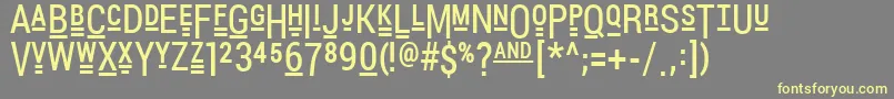 Шрифт PocketThrilledFp – жёлтые шрифты на сером фоне