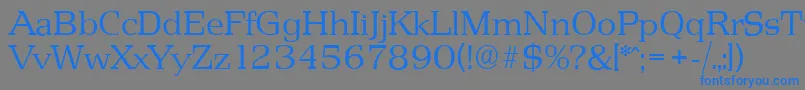 PenthouseserialLightRegular Font – Blue Fonts on Gray Background