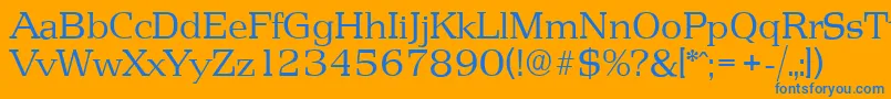 PenthouseserialLightRegular Font – Blue Fonts on Orange Background