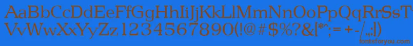 PenthouseserialLightRegular Font – Brown Fonts on Blue Background