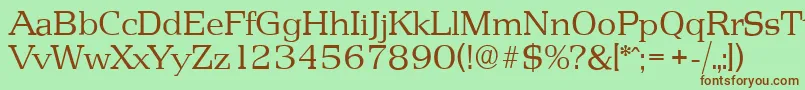 PenthouseserialLightRegular Font – Brown Fonts on Green Background