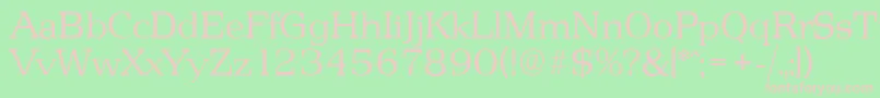 PenthouseserialLightRegular Font – Pink Fonts on Green Background