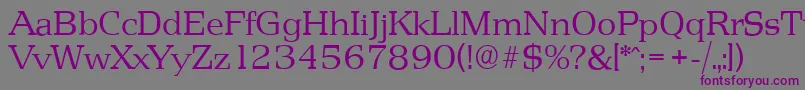 PenthouseserialLightRegular Font – Purple Fonts on Gray Background