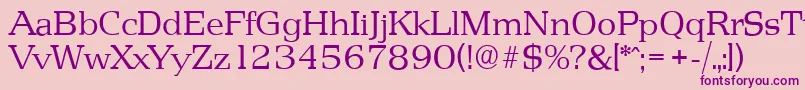 PenthouseserialLightRegular Font – Purple Fonts on Pink Background