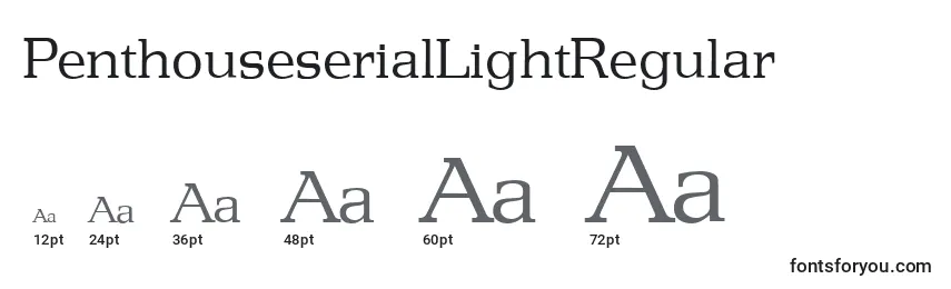 PenthouseserialLightRegular Font Sizes
