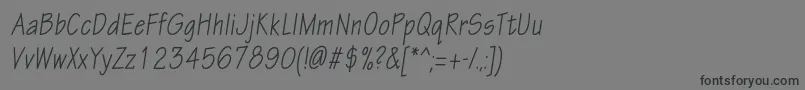 EskiztwocondcItalic Font – Black Fonts on Gray Background