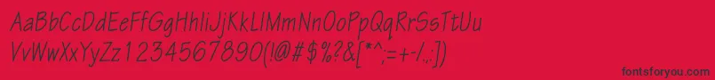 EskiztwocondcItalic Font – Black Fonts on Red Background