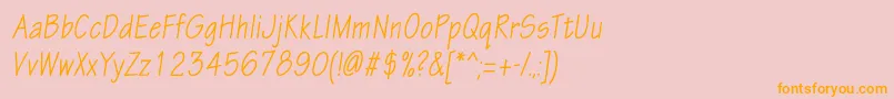 EskiztwocondcItalic Font – Orange Fonts on Pink Background