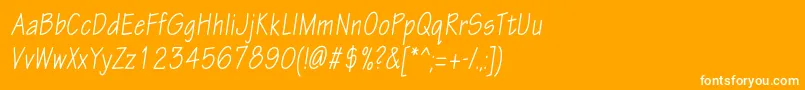 EskiztwocondcItalic Font – White Fonts on Orange Background