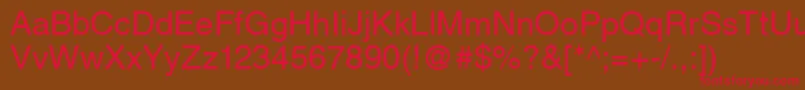 CyrillichelvetMedium Font – Red Fonts on Brown Background