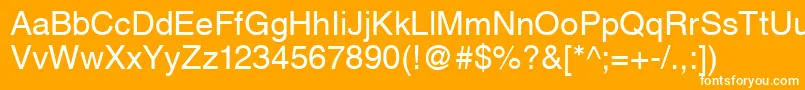 CyrillichelvetMedium Font – White Fonts on Orange Background