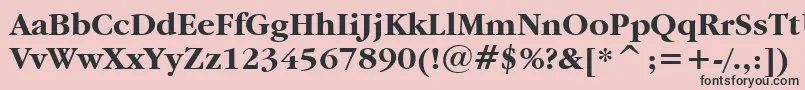 フォントGaramondItcBoldBt – ピンクの背景に黒い文字