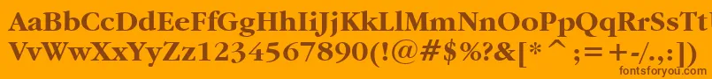 Шрифт GaramondItcBoldBt – коричневые шрифты на оранжевом фоне