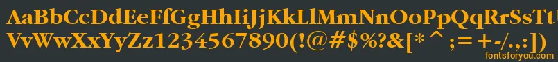 フォントGaramondItcBoldBt – 黒い背景にオレンジの文字