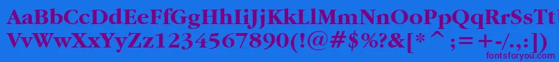 GaramondItcBoldBt Font – Purple Fonts on Blue Background