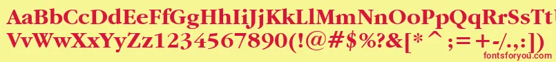 GaramondItcBoldBt Font – Red Fonts on Yellow Background