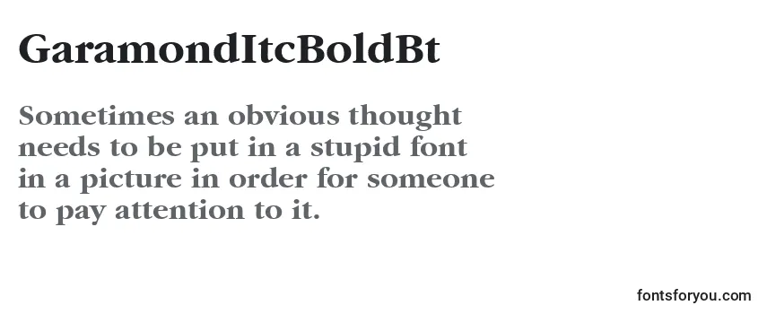 Review of the GaramondItcBoldBt Font