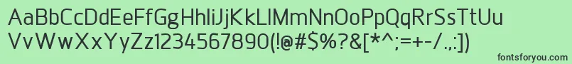 フォントJuhlMedium – 緑の背景に黒い文字