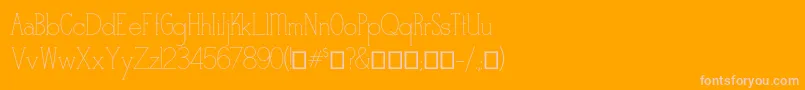 Stymiestylus1-Schriftart – Rosa Schriften auf orangefarbenem Hintergrund