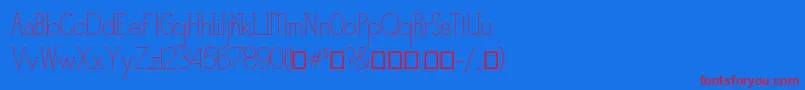 Stymiestylus1 Font – Red Fonts on Blue Background