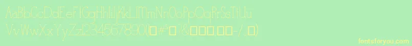 Stymiestylus1 Font – Yellow Fonts on Green Background