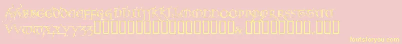 Noel Font – Yellow Fonts on Pink Background