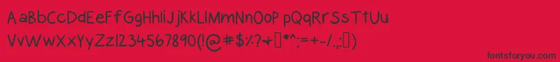 AlyssaKayla Font – Black Fonts on Red Background