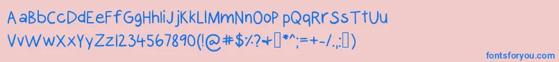 AlyssaKayla Font – Blue Fonts on Pink Background