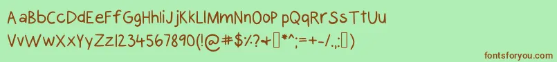 AlyssaKayla Font – Brown Fonts on Green Background