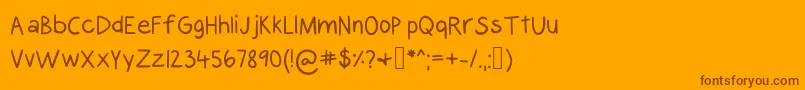 AlyssaKayla Font – Brown Fonts on Orange Background