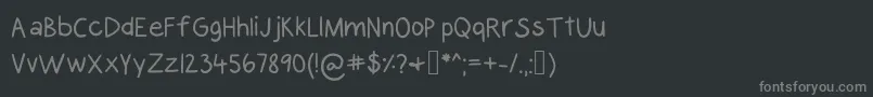 Czcionka AlyssaKayla – szare czcionki na czarnym tle