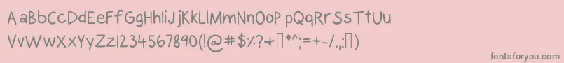 AlyssaKayla Font – Gray Fonts on Pink Background
