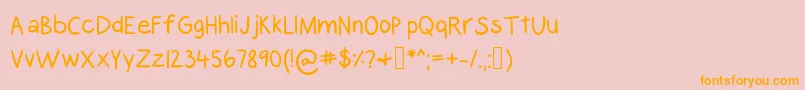 AlyssaKayla Font – Orange Fonts on Pink Background
