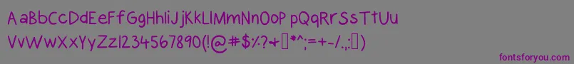 AlyssaKayla Font – Purple Fonts on Gray Background