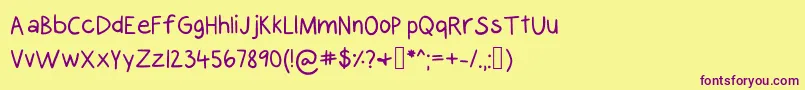 Подробнее о шрифте AlyssaKayla Шрифт AlyssaKayla – фиолетовые шрифты на жёлтом фоне